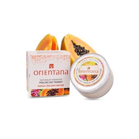 ORIENTANA Naturalny kremowy peeling PAPAJA I ŻEŃSZEŃ INDYJSKI 50g